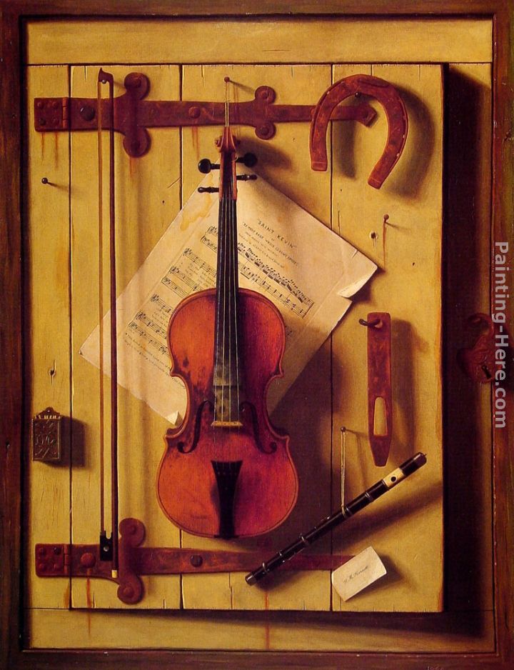 Still Life - Violin and Music painting - William Michael Harnett Still Life - Violin and Music art painting
